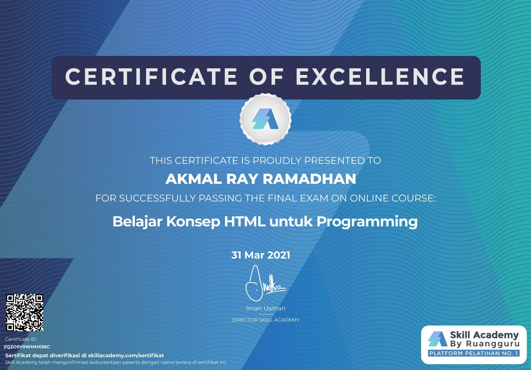 Certificate BSI Academy 2